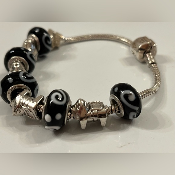 Pandora Bracelet - 1 Pandora Charm & 9 Unbranded - Picture 3 of 12